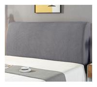 JANEMUA Funda elástica para cabecero, Funda de Jacquard Cuadrada pequeña, Funda Antipolvo para cabecera de Cama, Ideal para decoración de Dormitorio tamaño Queen y King.- Classic Gray||200cm