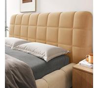JANEMUA Funda para Cabecero De Cama, Funda Acolchada para Cabecero De Cama, Funda Protectora Gruesa Y A Prueba De Polvo para Decoración De Dormitorios con Camas De Tamaño Queen Y King.- Khaki|| 150CM