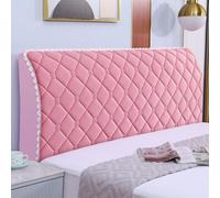 JANEMUA Lozenge Patrón Color Sólido Cama Cabecero Slipcover, Suave Jacquard Cabeceros Cubierta, Anti-Colisión A Prueba De Polvo Protector Cubierta-Pink||240cm