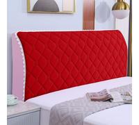JANEMUA Lozenge Patrón Color Sólido Cama Cabecero Slipcover, Suave Jacquard Cabeceros Cubierta, Anti-Colisión A Prueba De Polvo Protector Cubierta-Red||180cm