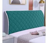 JANEMUA Lozenge Patrón Color Sólido Cama Cabecero Slipcover, Suave Jacquard Cabeceros Cubierta, Anti-Colisión A Prueba De Polvo Protector Cubierta-Green||180cm