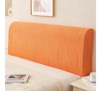 JANEMUA Patrón De Onda Suave Cabecero Slipcover, Jacquard Moderno Cabeceros Cubierta, Lavable Anti-Colisión A Prueba De Polvo Cabecero Wrap-Orange||150cm