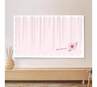JANEMUA Patrón Floral De Interior De Televisión Capucha, Universal TV Suave Cubierta De Polvo De Tela Con Elástico, El Sol/Protección Contra El Polvo Protector De Pantalla De TV-Pink||32inch