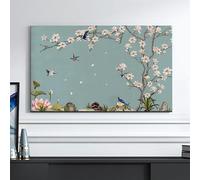 JANEMUA Pintura De Paisaje Estilo Chino Cubierta De Pantalla De TV, Paño Protector De Poliéster Suave, Protección Universal Contra El Sol Y El Polvo Cubierta De Televisión-B||24inch