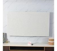 JANEMUA Suave Decoración Elástica Cubierta De Polvo, Color Sólido Todo Incluido TV Cubierta De Polvo De Tela, El Sol/Protección Contra El Polvo De Televisión Capucha-White||S
