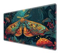 JANENFNA TCG - Tapete de escritorio de 61 x 35.6 cm, compatible con MTG, tapete de juego de cartas coleccionables MTG, superficie de goma lisa, tapete original Magic The Gathering, polilla mística