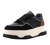 Janet & Janet J423 - Zapatillas de mujer de piel, color negro y dorado, Negro , 36 EU