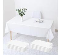 Janety Disposable Tablecloth, Waterproof White Tablecloth 10Pcs
