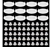 JaneYi 100piezas Tapón de Agujero de Plástico 5 mm y 25piezas 35 mm Tapas Redondas para Ocultar Agujeros Blanco Tapones para Agujeros de Perforación para Mueble Cocina Gabinete Armario Estantería