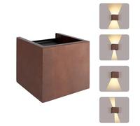 JaneYi Aplique de Pared Interior Madera 8W Blanco Cálido 3000K Luz LED | Lámpara de Pared Vintage Arriba y Abajo Ángulo de Haz Ajustable Iluminación para Sala de Estar Pasillo Escalera Dormitorio