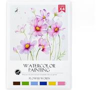 JanFebMar Pintura con Libros Agua, Bloc de Acuarelas Adultos Principiantes, Block de Papel Para Acuarela con 16 Colores Incluidos, Libro Anti Estrés Para Relajación y Pintura
