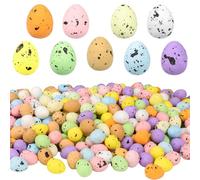 Jangostor 400 Piezas Mini Huevos de Pascua Mini Huevo de Espuma de Color Decoración de Huevo de Espuma de Pascua Falsa para Fiesta de Primavera de Pascua decoración de la Mesa Familiar, 1,6 x 2 cm