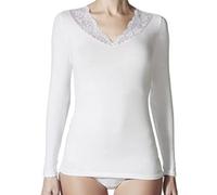 JANIRA camiseta de mujer con encaje ESENCIAL CTA M/L - color: NEGRO talla: M