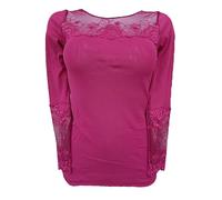 JANIRA, Camiseta de Tul y Encaje 115 Greta, (T. L, Rubi)… (L)