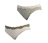 JANIRA Pack-2 Braguitas Brislip Coquettes de Algodón 1031497 para Mujer