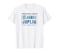 Janis Joplin Mercedes Benz Camiseta, Hombre, Blanco, S