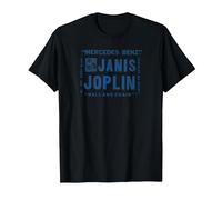 Janis Joplin Mercedes Benz Camiseta, Hombre, Negro, XL