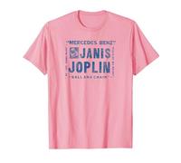 Janis Joplin Mercedes Benz Camiseta, Hombre, Rosado, S