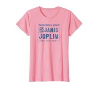 Janis Joplin Mercedes Benz Camiseta, Mujer, Rosado, M
