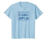 Janis Joplin Mercedes Benz Camiseta, Niños, Azul Bebé, 2 años