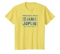 Janis Joplin Mercedes Benz Camiseta, Niños, Limón, 4 años
