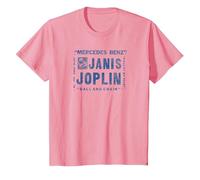 Janis Joplin Mercedes Benz Camiseta, Niños, Rosado, 3 años