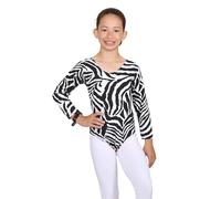 Janisramone Chicas Niños Nuevo Cebra Impresión Largo Manga Gimnasia Tramo Ballet Danza Leotardo Bodysuit Superior