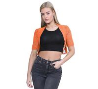 Janisramone Mujeres Señoras Nuevo Crochet De Punto Bolero Shrug Corto Manga Abierto Cardigan Crop Cima
