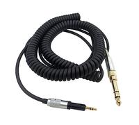 Janjunsi Cable de Auriculares Cable de Audio en Espiral Compatible con para Audio-Technica ATH-M50X M40X M70X - Cable de Extensión con Adaptador de 6.35MM, 2.5MM a 3.5MM Macho