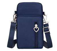 JANKS Bolso Bandolera Pequeño para Mujer, Nailon Bolso de Teléfono Móvil con Puerto para Auriculares, Correa Ajustable, Compatible con Móviles Hasta 7"