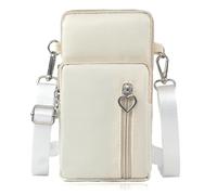 JANKS Bolso Bandolera Pequeño para Mujer, Nailon Bolso de Teléfono Móvil con Puerto para Auriculares, Correa Ajustable, Compatible con Móviles Hasta 7"