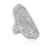jankuo Jewelry Curve Plus tamaño simétrico forma cúbica de estilo vintage anillo Ship en caja de regalo.