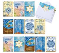 Janlaugh 24 juegos de tarjetas de Pascua con sobres, tarjetas de felicitación de Pascua, regalos para oficina, hogar, suministros de fiesta feliz (clásico)