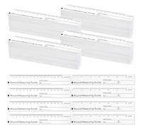 Janlaugh 500 reglas de medición de heridas de 15,2 cm, cinta métrica de papel desechable de doble cara, herramientas de medición de heridas para educar el cuerpo