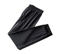 Janly Pantalones Hombre Verano Largos Ropa Ports Pants Pantalones de Hombre Loose Conditioning Nine Point Air Summer Thin Hollow Men Suits & Sets Ropa De Trabajo Comoda Pantalones (Dark Gray, XXXXXL)
