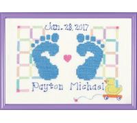 Janlynn Baby Feet Counted Cross Stitch Kit-7"X5" 14 Count