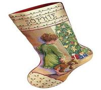 Janlynn Calza di Natale mattina contato Kit Punto croce-18 conteggio Lungo 14