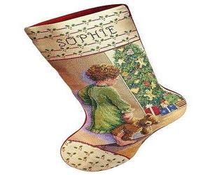 Janlynn Calza di Natale mattina contato Kit Punto croce-18 conteggio Lungo 14