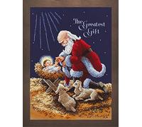 Janlynn Corp. Santa in ginocchio contato Punto Croce Kit-11 X 14-1/2" Conte 14