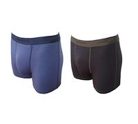 JANMEN by Janira, Boxers Hombre de Modal, Pack-2, Negro-Azul (M)