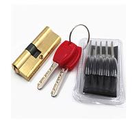 Janmobrian Bombin Cerradura Seguridad, Bombin Doble Embrague 65 70 80 90 95 100 110 mm Cilindro de Bloqueo AB Llave antirrobo de latón Puerta Cerradura de Bloqueo Dormitorio extendido(105(52.5 52.5))