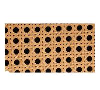 Janmobrian Ratan,Ratan Rollo Mimbre Tejido de Mimbre con Rejilla de Vinilo de Color primario café Amarillo, Rollo de ratán, Material for decoración de Muebles, gabinetes y sillas(Brown,50x50cm)