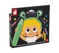 Janod - 10 tizas Lavables para niños - Formato Cuadrado XXL para un fácil manejo - Colores Vivos - A Partir de 3 años - J07417