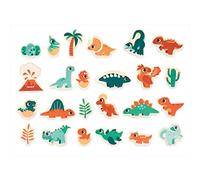 Janod - 24 Imanes Dinosaurios - Juguete de Madera FSC - Juego Educativo Magnético - Accesorios de Pizarra Magnética - A Partir de 24 Meses, J05839