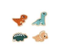 Janod 4 Puzles Evolutivos Dinosaurios Madera FSC 2 a 5 Piezas-Juguetes Educativos-Primera Infancia-A Partir de 18 Meses, J05824, Multicolor (JURATOYS