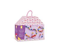 Janod - 4 Joyas de Madera para Crear Pretty Forest - Los Primeros Talleres de Joyería - Creación de Joyas DIY - Kit de Manualidades Creativas para Niños - Aprendizaje de Motricidad Fina y Concentración - A Partir de 4 años - J09128