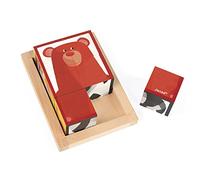 Janod - 6 Forest Blocks in Wooden Box FSC - Wooden Early - Learning Toy - Educational Game - Fine Motor Skills - 12 Months - J08200