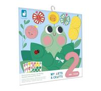 Janod-Janod-72 Grandes Aptas para Manos Pequeñas-A Partir de 2 años-4 Tablas para Rellenar-Pegatinas Redondas-Kit de Ocio Creativo Infantil-Motricidad Fina y concentración (JURATOYS J09159)