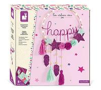 Janod - Adorno Colgante Luminoso Happy para Confeccionar - Les Ateliers Déco - Kit Infantil de Manualidades Creativas - Desarrolla la Motricidad Fina y la Creatividad - A partir de 8 Años, J07927