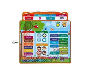 Janod - Agenda Magnética 'UNE Belle Journée - Calendario Educativo Infantil - 67 Imanes - Comprender Concepto de Tiempo y Ganar Autonomía - Francés - A Partir de 3 Años, J02972